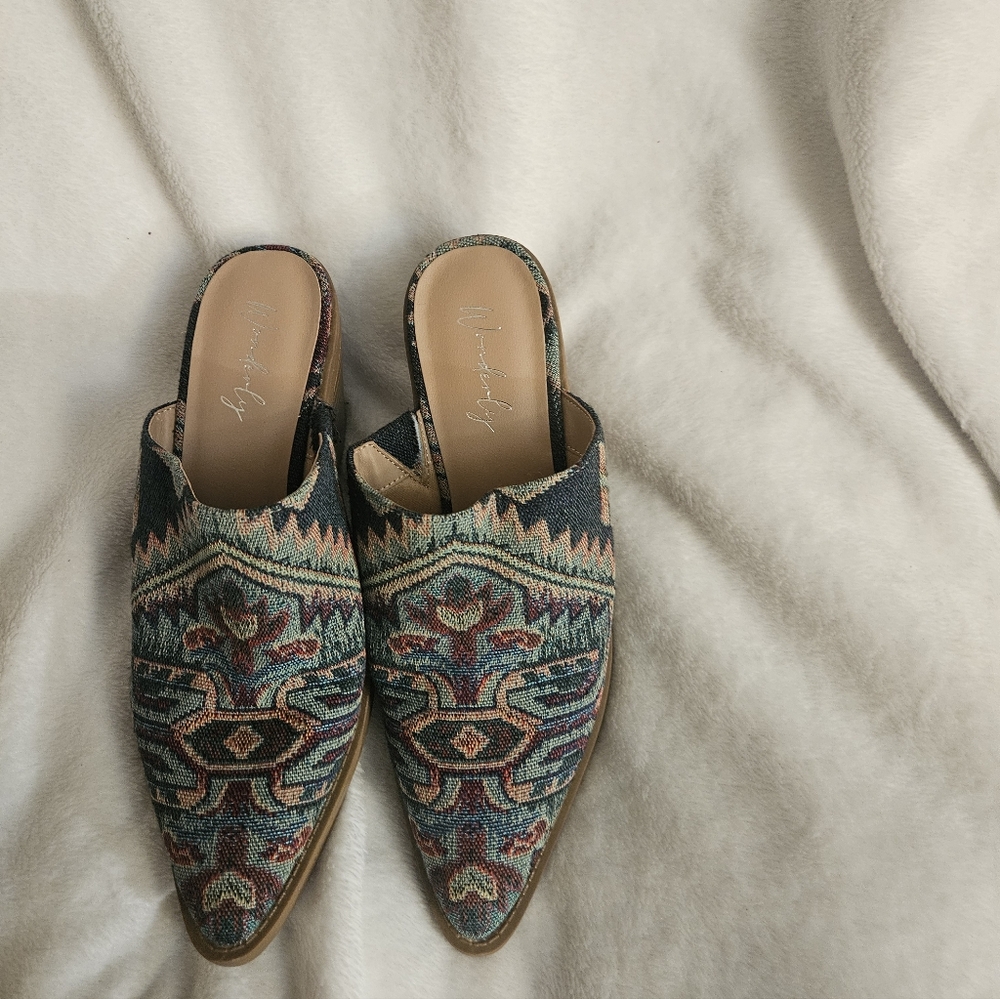 Women's Multicolor Slip-On Mules, Wonderly